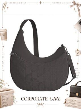 Anti-Theft Crossbody Hobo Bag RFID Blocking Nylon Travel Purse